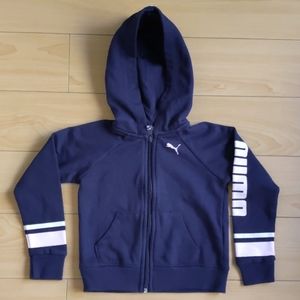 Puma Kids Navy Blue Long Sleeves Sports Jacket 3T
